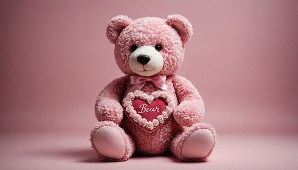 L'ours en rose artificielle : un symbole d'amour éternel
