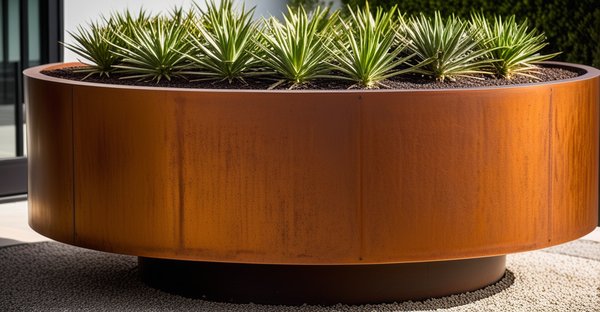 Jardinière sur mesure en acier corten : alliez design et durabilité